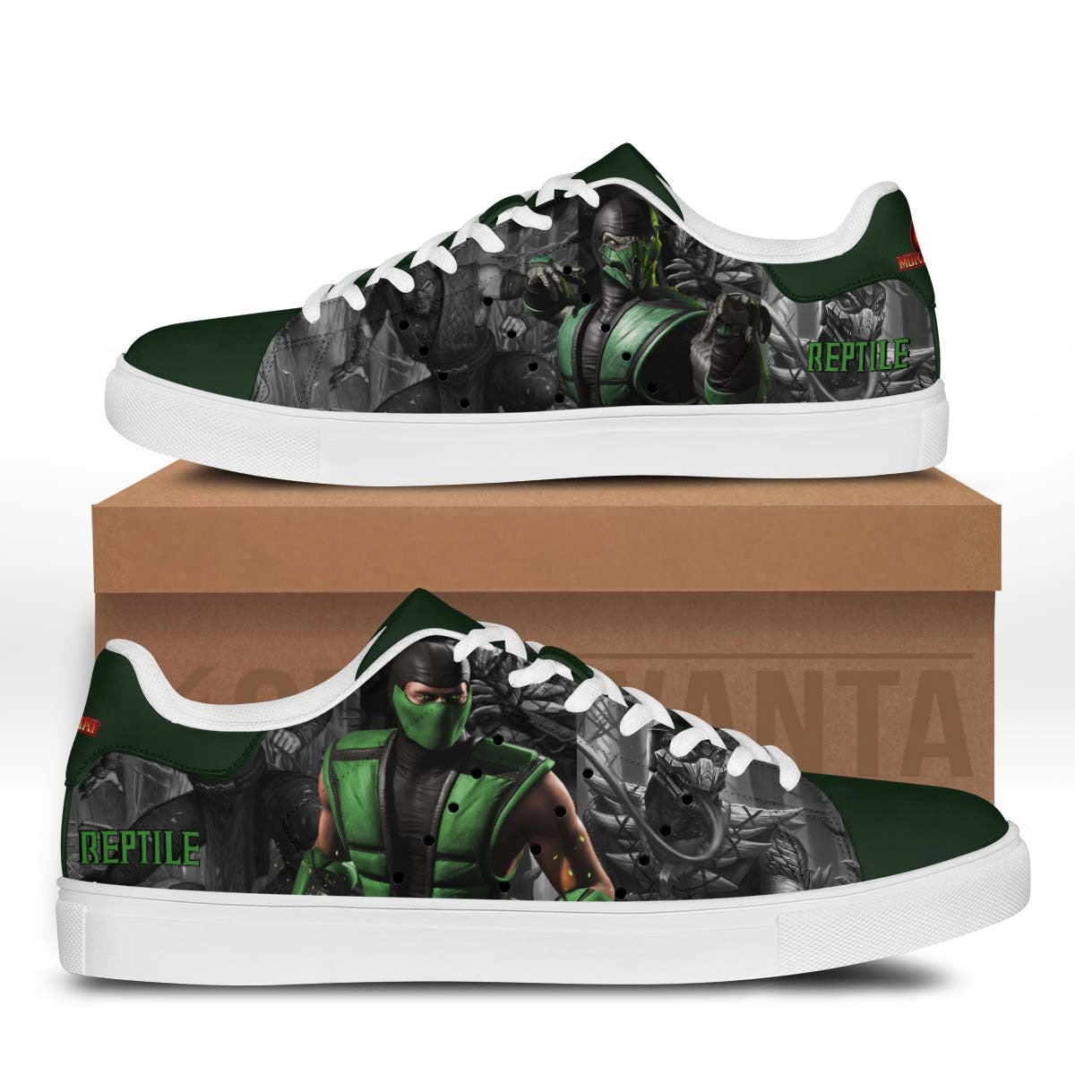 Mortal Kombat Reptile Stan Shoes Custom Mortal Kombat Reptile Stan Shoes Custom