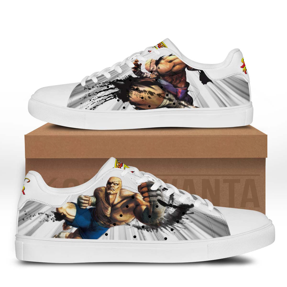 Sagat Stan Shoes Custom Street Fighter Game Shoes
