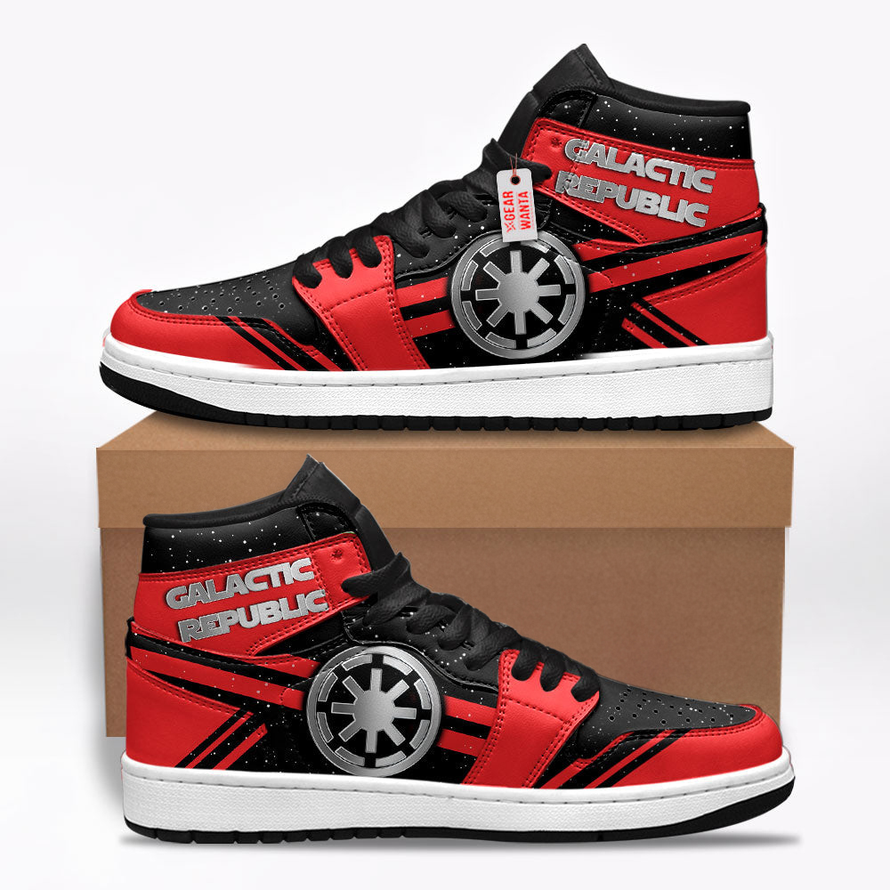 Galactic Republic Star Wars Symbols Shoes Custom For Fans Galactic Republic Star Wars Symbols Shoes Custom For Fans