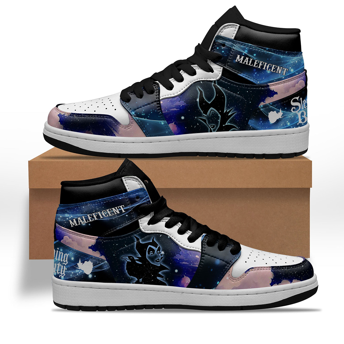 Maleficent Silhouette Shoes Custom For Fans Sneakers Maleficent Silhouette Shoes Custom For Fans Sneakers