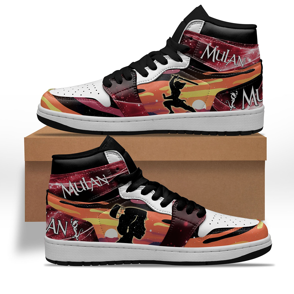 Mulan Silhouette Shoes Custom For Fans Sneakers Mulan Silhouette Shoes Custom For Fans Sneakers