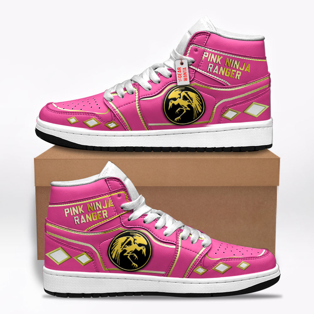 Ninja Pink Ranger Mighty Morphin Shoes Custom Sneakers