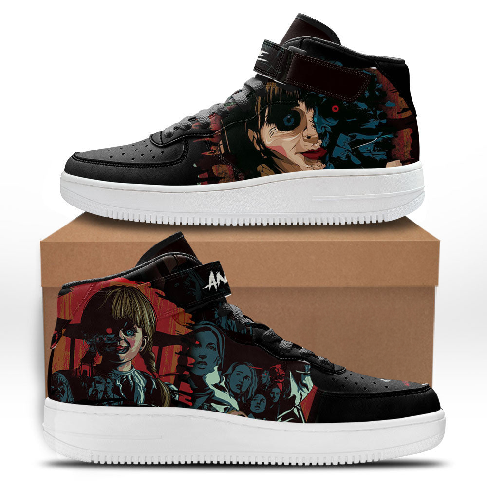 Annabelle Shoes Mid Custom Sneakers For Horror Fans