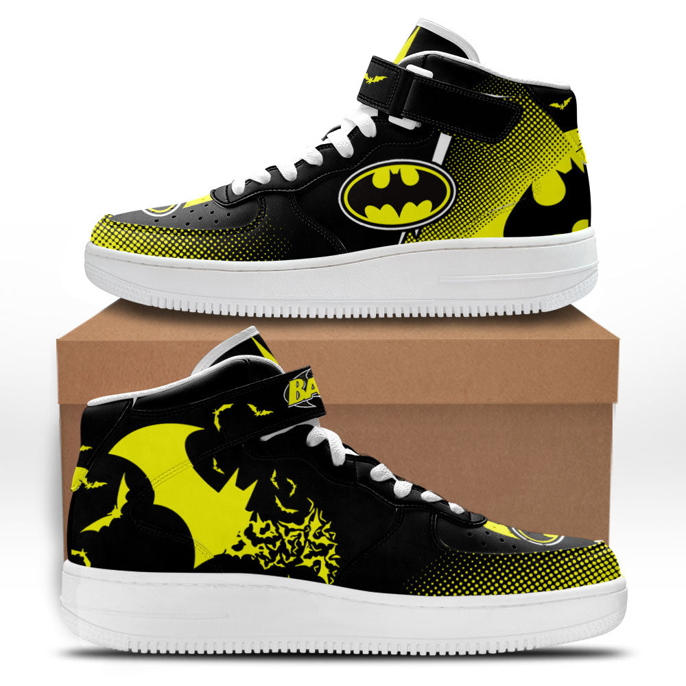Batman Mid Shoes Custom Sneakers For Fans Batman Mid Shoes Custom Sneakers For Fans