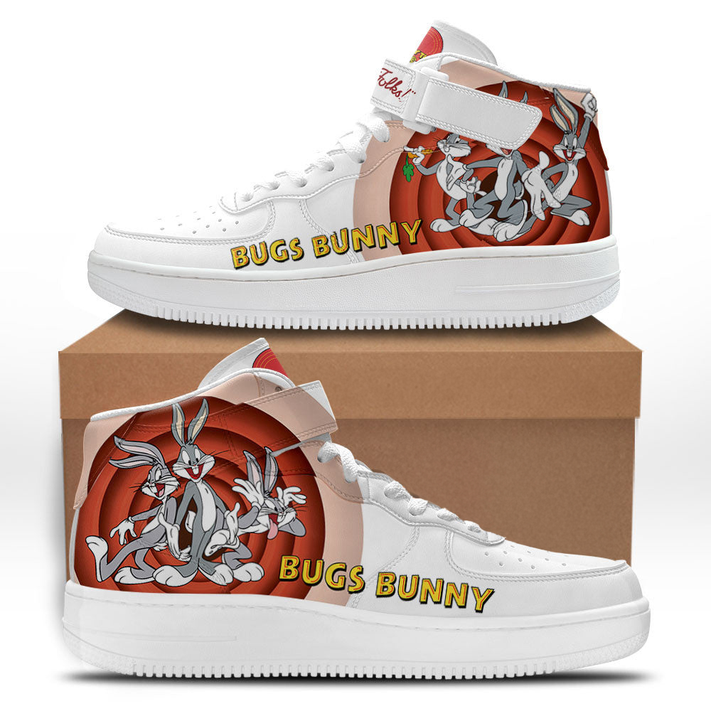 Bugs Bunny Mid Shoes Custom Looney Tunes Sneakers