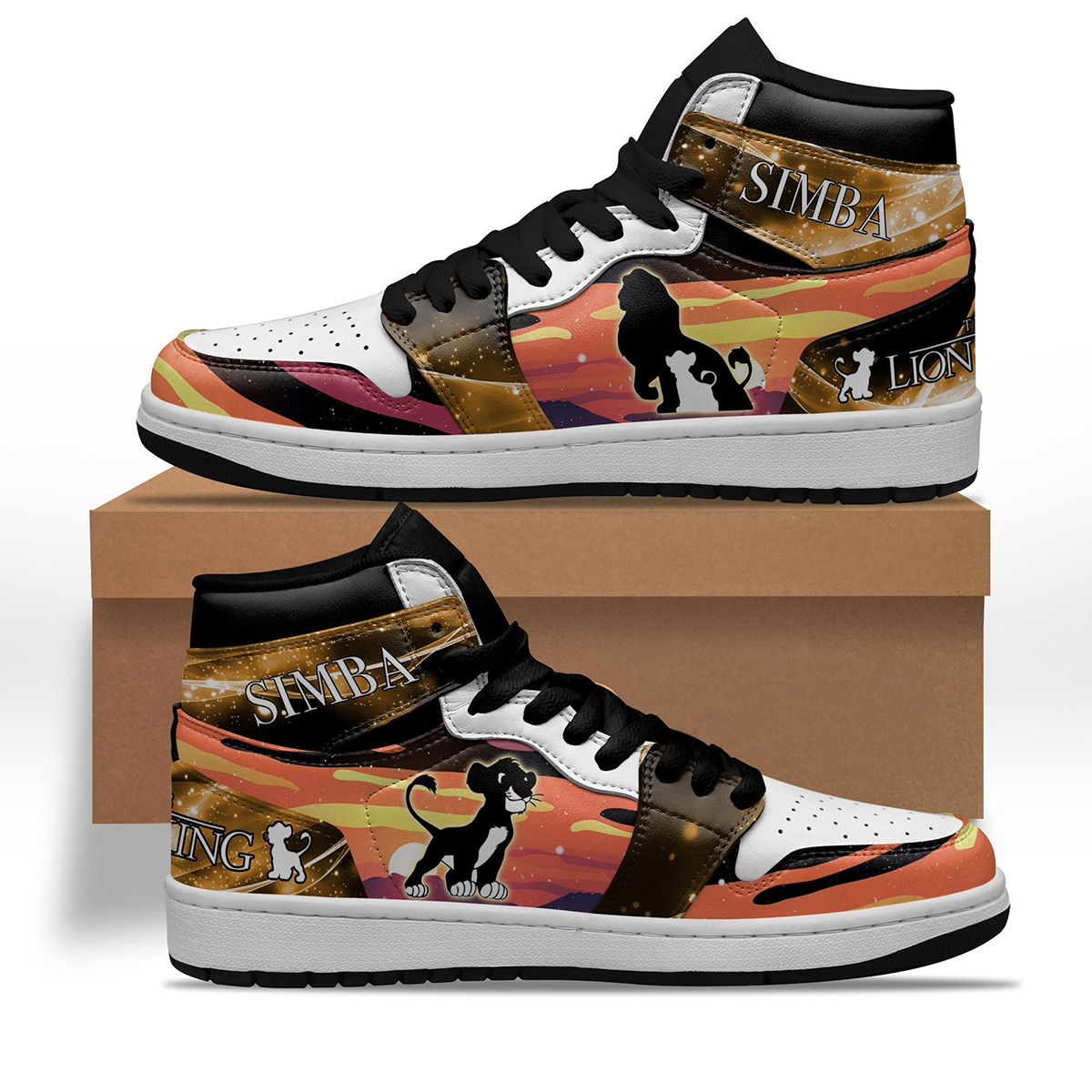 Simba Silhouette Shoes Custom For Fans Sneakers Simba Silhouette Shoes Custom For Fans Sneakers