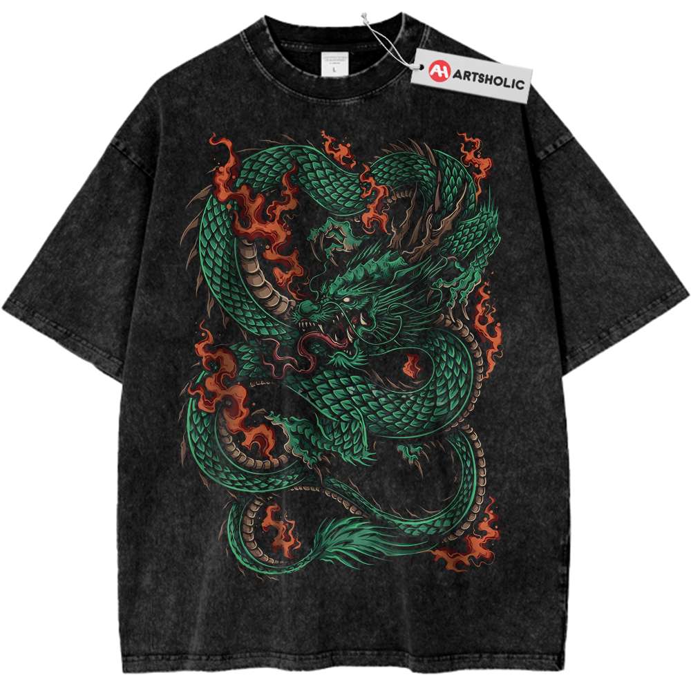 Asian Dragon Shirt, Mythology Shirt, Vintage T-Shirt