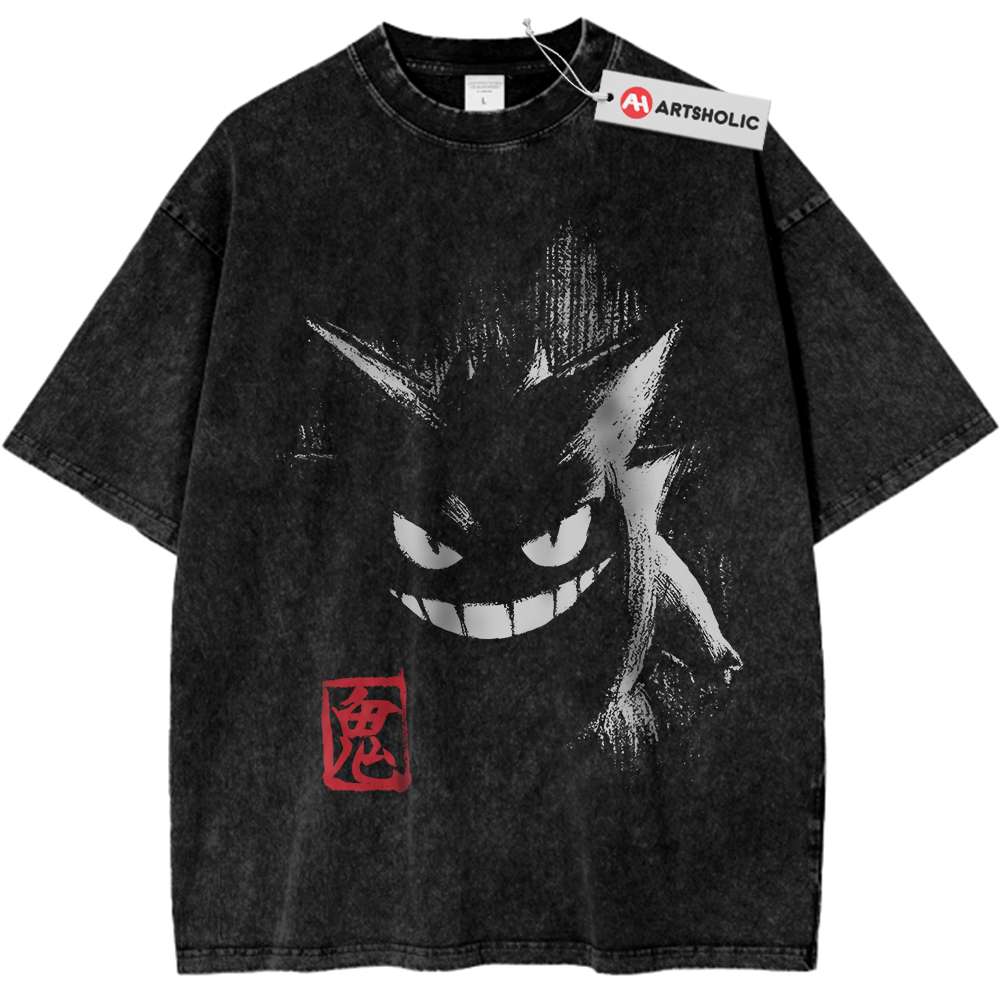 Gengar Shirt, Pokemon Shirt, PKM Shirt, Anime Shirt, Vintage T-Shirt Gengar Shirt, Pokemon Shirt, PKM Shirt, Anime Shirt, Vintage T-Shirt