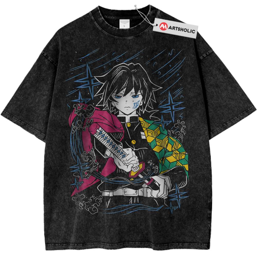 Giyu Tomioka Shirt, Demon Slayer Shirt, Anime Shirt, Vintage T-Shirt