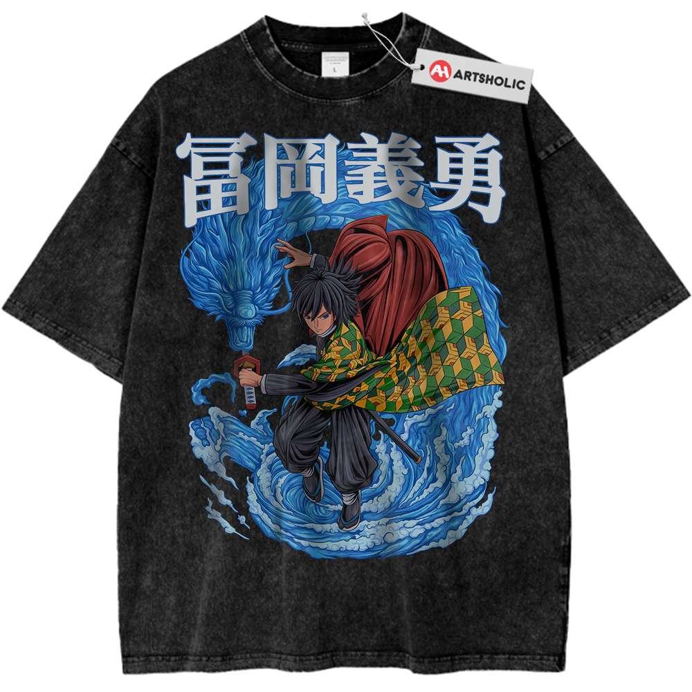 Giyu Tomioka Shirt, Demon Slayer Shirt, Anime Shirt, Vintage Tee