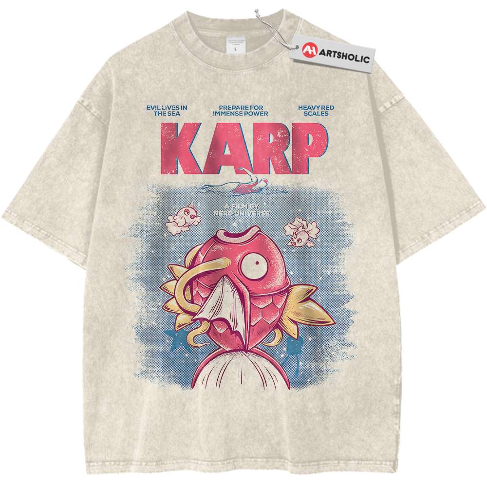Jaws x Magikarp Shirt, Pokemon Shirt, PKM Shirt, Anime Shirt, Vintage T-Shirt