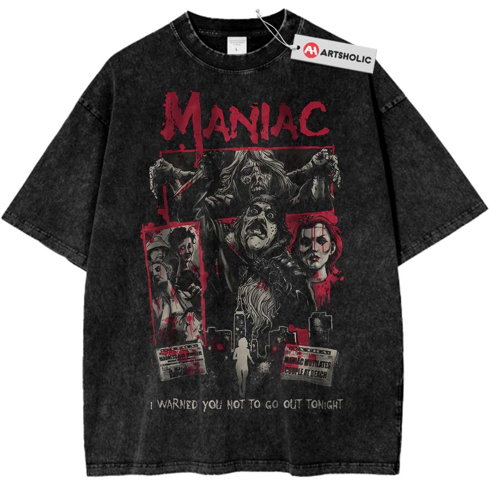 Maniac Shirt, Horror Shirt, Halloween Shirt, Vintage Tee