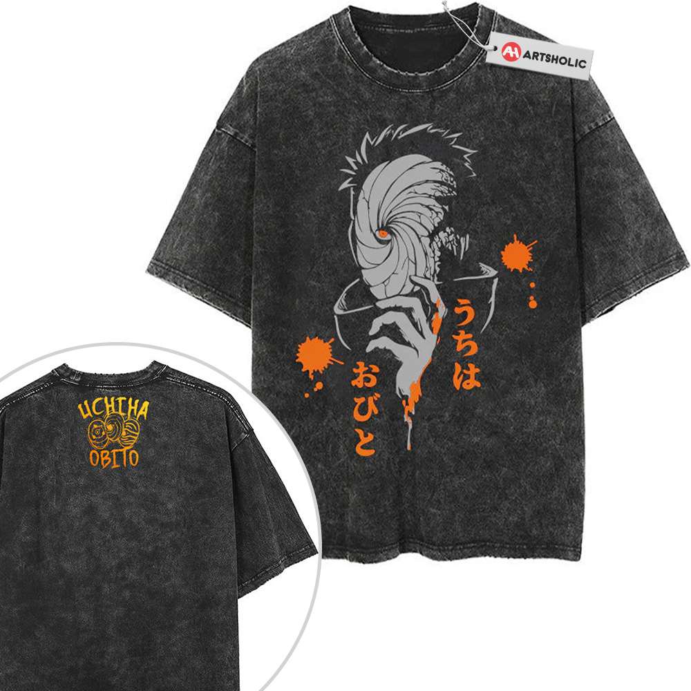 Obito Uchiha Shirt, Naruto Shirt, Anime Shirt, Vintage T-Shirt 2-Sided