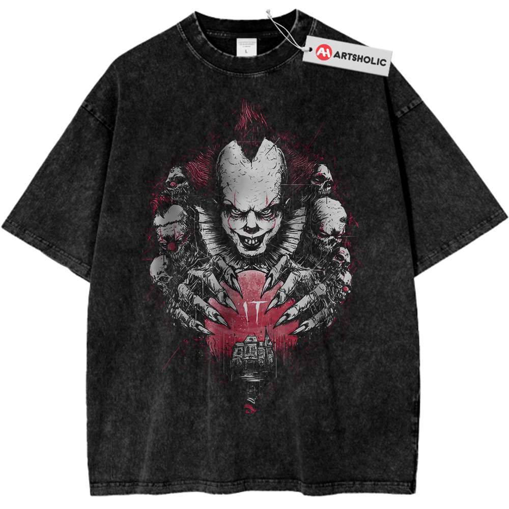 Pennywise Shirt, IT Shirt, Halloween Shirt, Horror Movie Shirt, Vintage T-Shirt