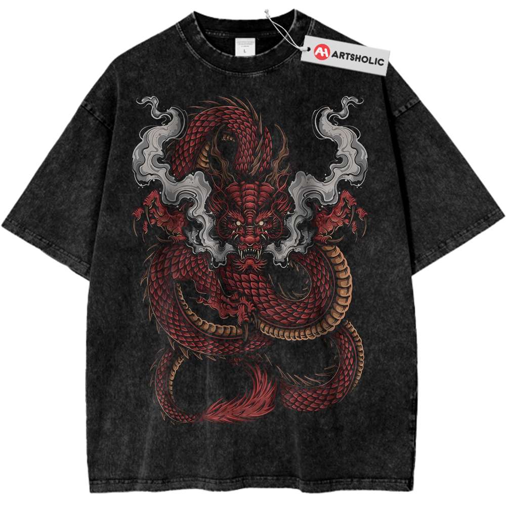 Red Dragon Shirt, Mythology Shirt, Vintage T-Shirt