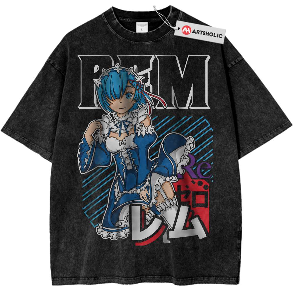 Rem Shirt, Re:Zero Shirt, Anime Shirt, Vintage T-Shirt