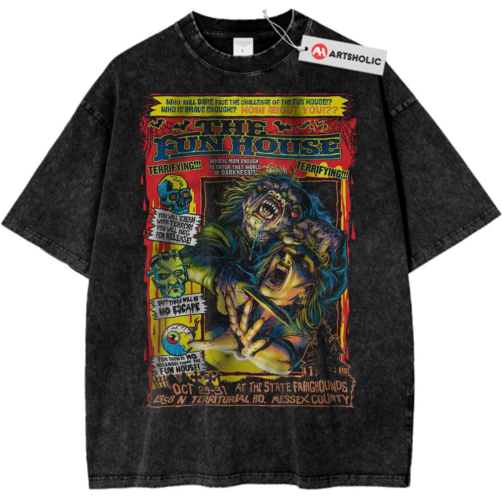 The Funhouse Shirt, Halloween Shirt, Horror Shirt, Vintage Tee