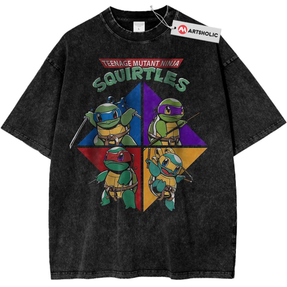 TMNT x Squirtle Shirt, Pokemon Shirt, PKM Shirt, Anime Shirt, Vintage T-Shirt TMNT x Squirtle Shirt, Pokemon Shirt, PKM Shirt, Anime Shirt, Vintage T-Shirt